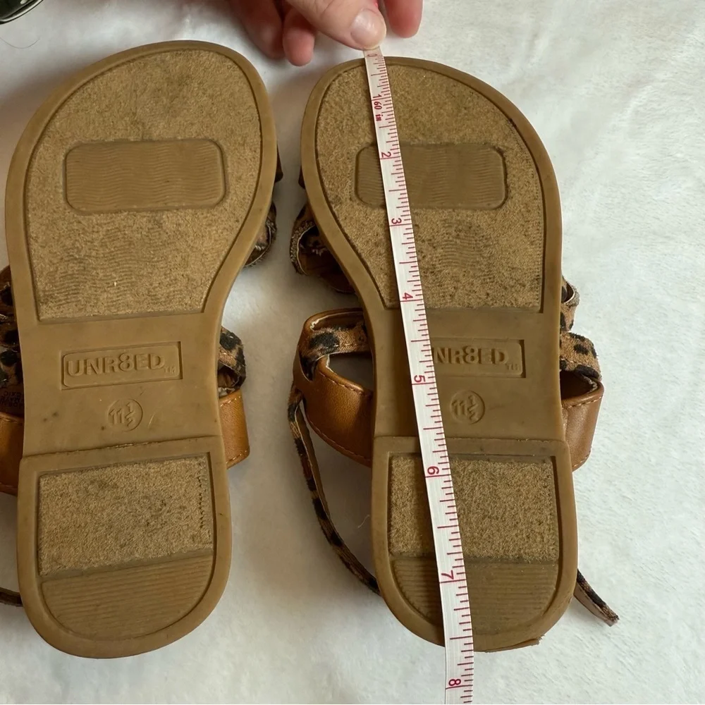 Unr8ed Leopard Print Strap Sandals